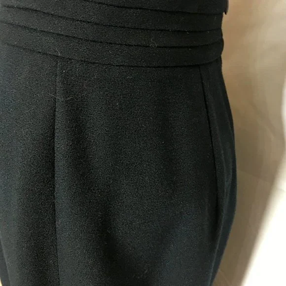 Enrico Fratelli Pencil Wool Midi Pencil Skirt Black Size 4 - Picture 2 of 9